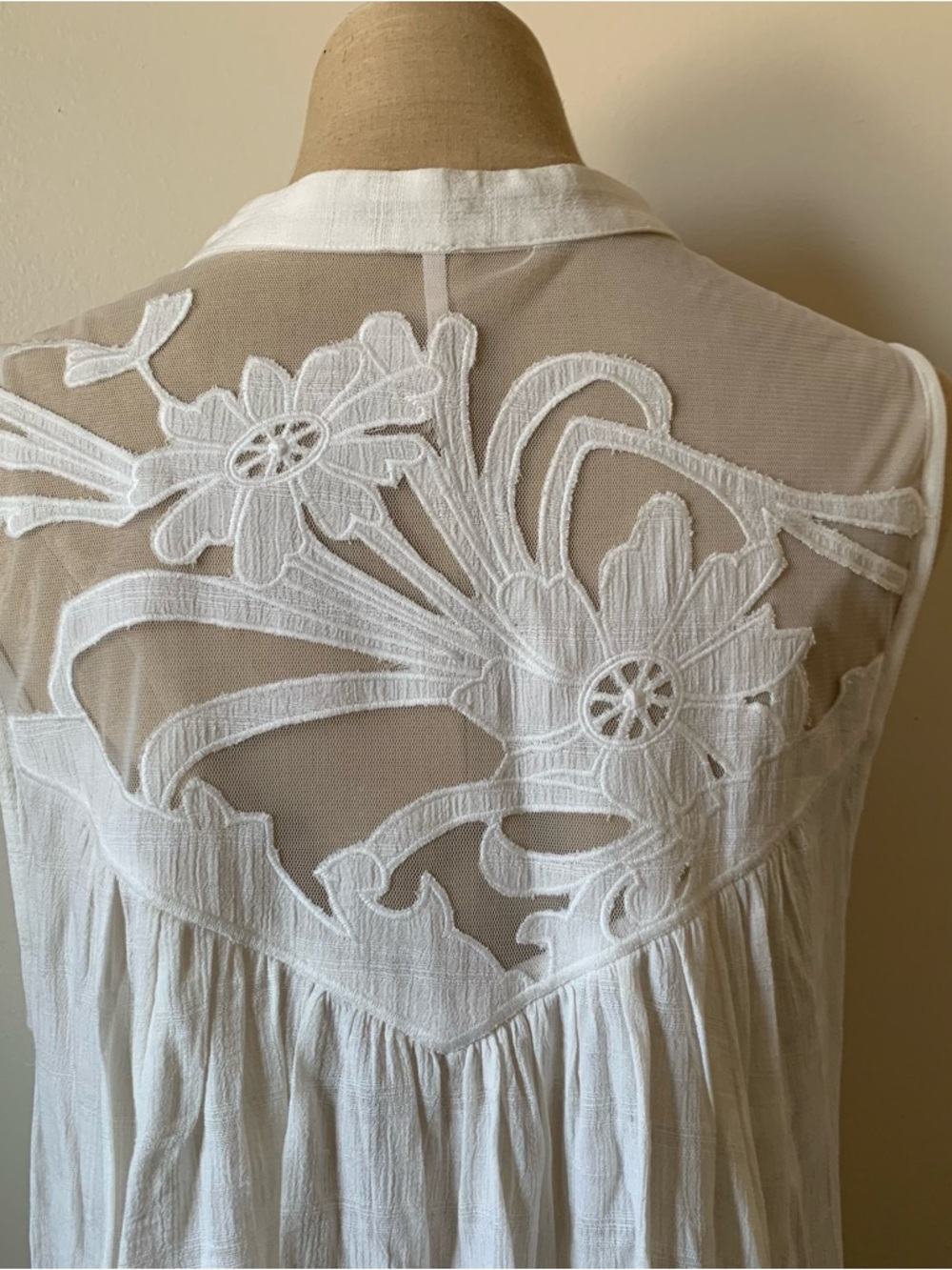Free People Western Romance Tank Top in Ivory - Picture 4 of 6